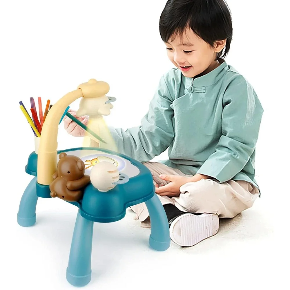 OPEN BOX -Blue Light up Desk for Kids